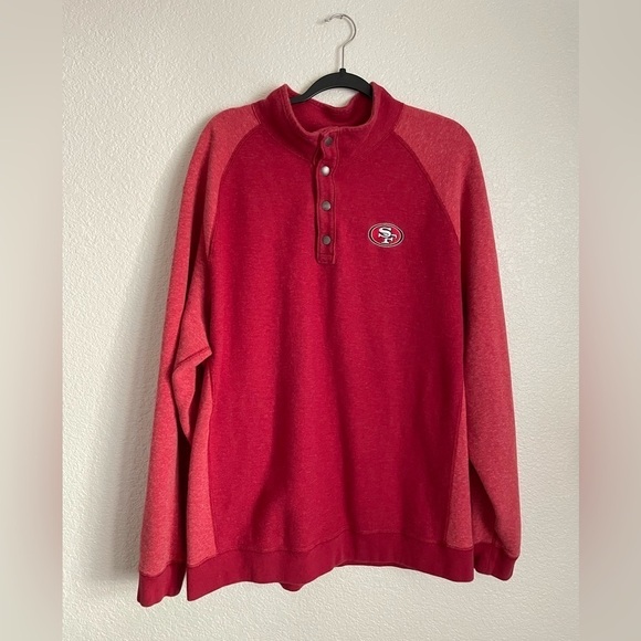 Tommy Bahama 49ers Sport Scrimmage Snap Mock Neck Raglan Jacket XXL - Picture 2 of 11